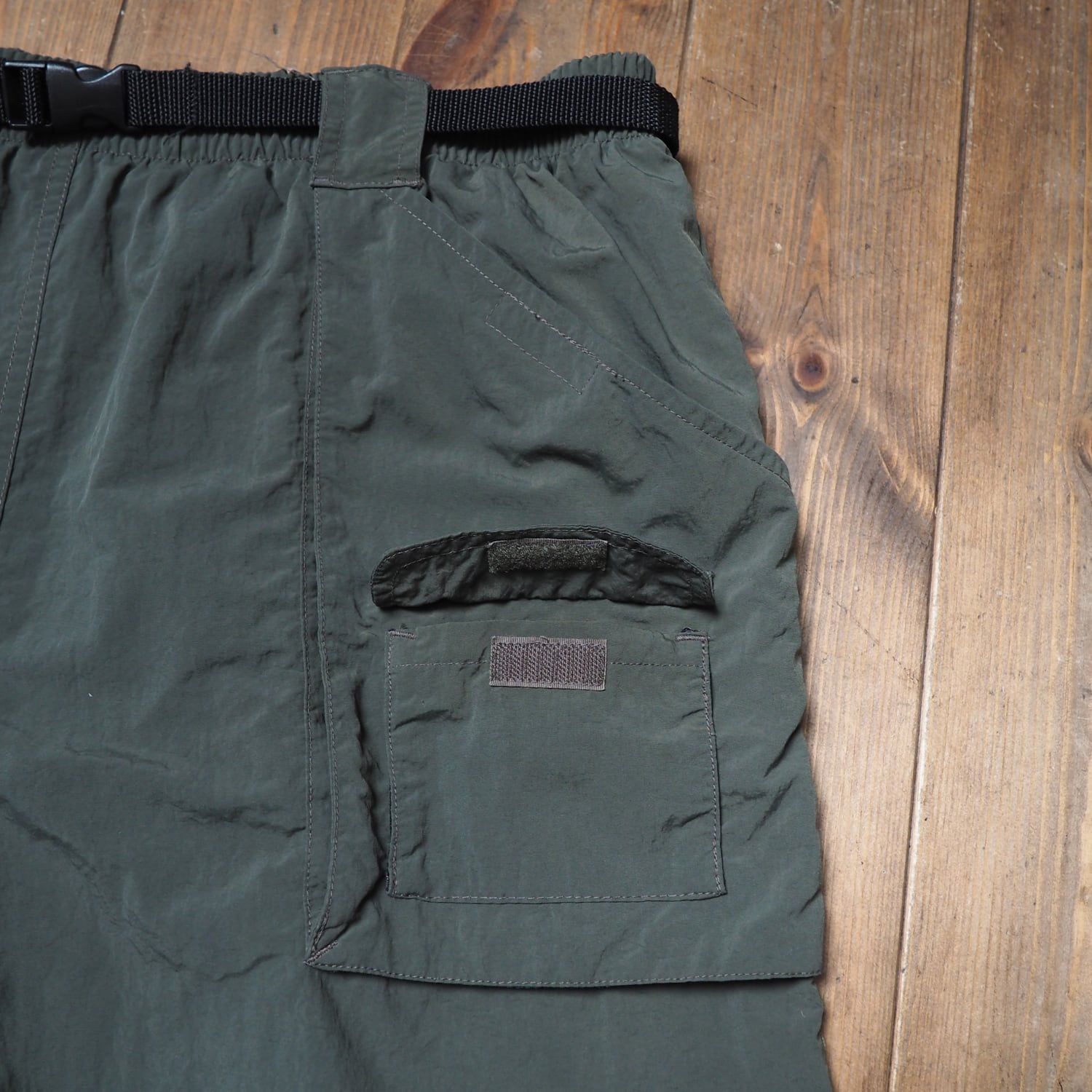 USA古着 90s Eddie Bauer EBTEK ナイロン ショーツ /黒 カーゴ