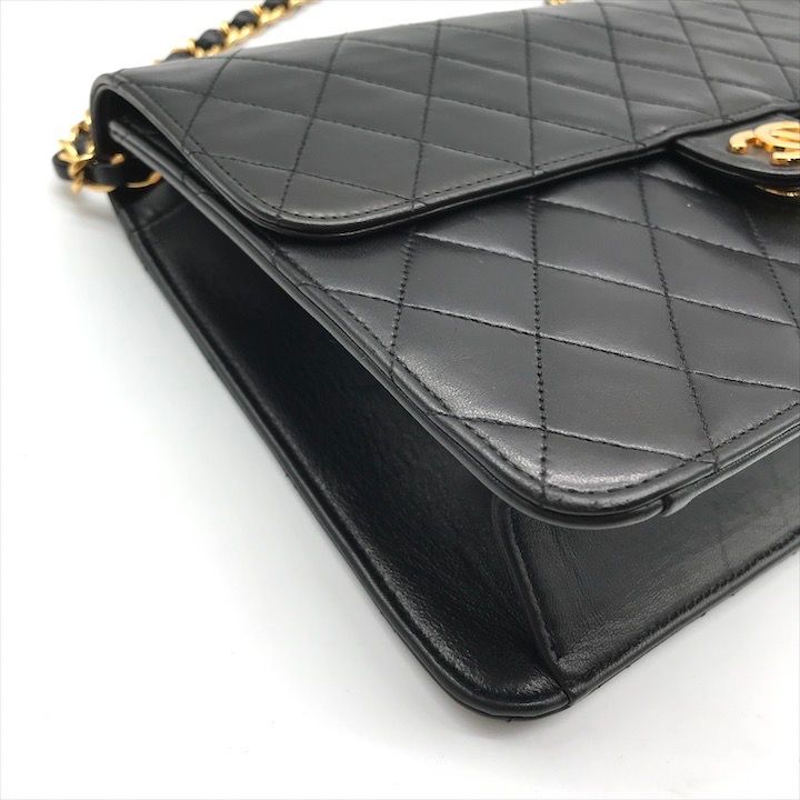 美品 CHANEL シャネル ココマーク マトラッセ ラムスキン プッシュ