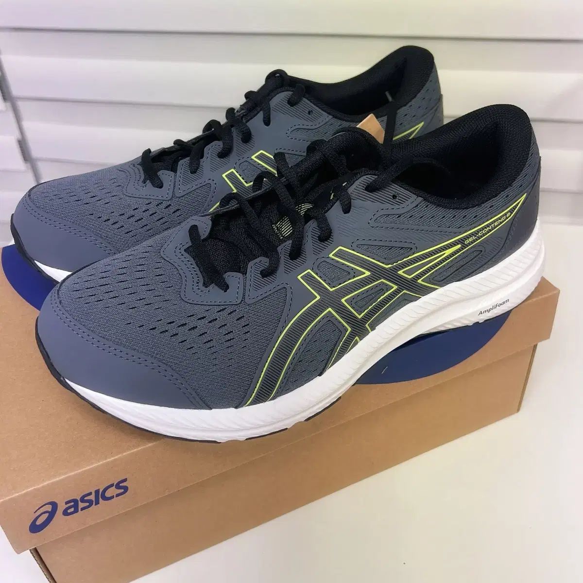 【雷市場（ポンジャン）商品韓国直送】 255 ／ 275 Asics(アシックス) ゲル コンテンツ 8 キャリー グレー 4E
