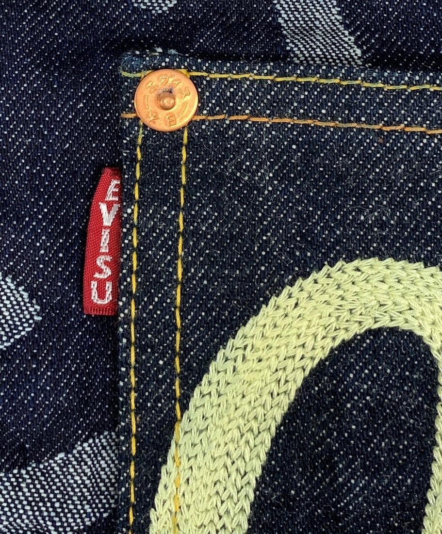 EVISU (エヴィス) デニムポーチ デニム巾着 カモメ ポケット