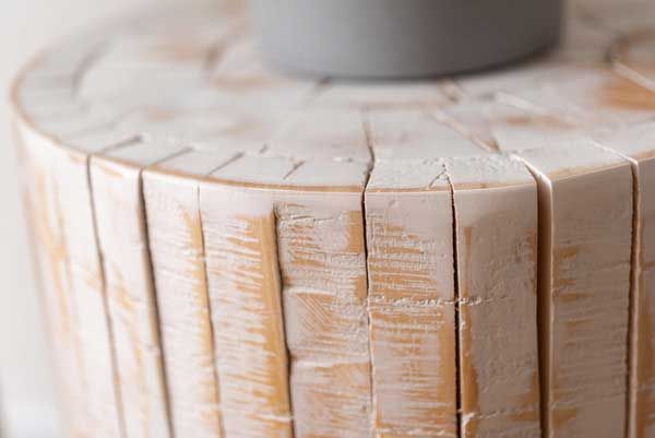 の丸太型グリーンベース 鉢置き台