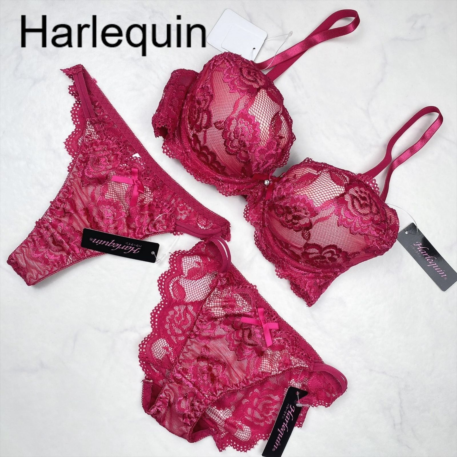 新品タグ付き】Harlequin ハラークイン ブラジャー D70 ショーツ T