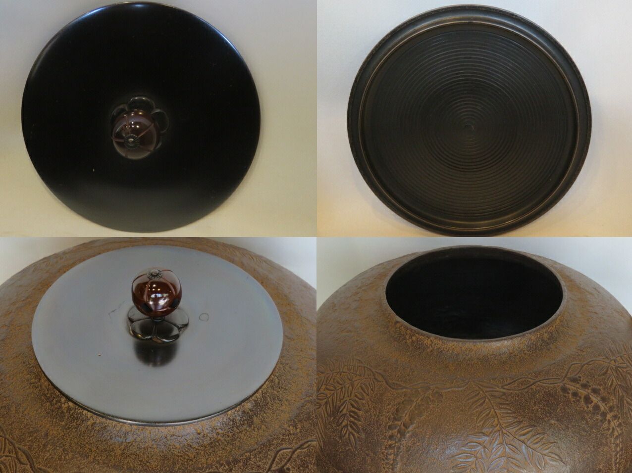 七月◇特売品） 釜師 木村宗哉作 藤紋 透木釜 茶道具 【税込