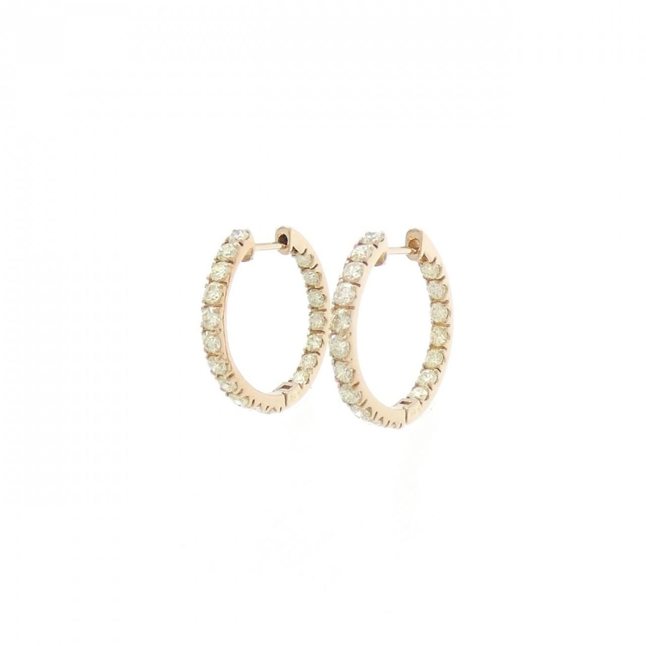 K18PG ダイヤモンド ピアス 1.00CT