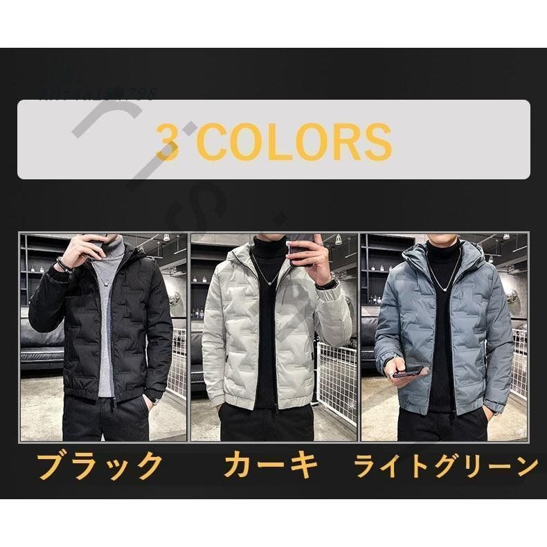 ダウン メンズ 2025 軽量 おしゃれ 暖かい 英語アウター 羽毛 フード付き 男性 ダウンコート 冬服 kni4a154798