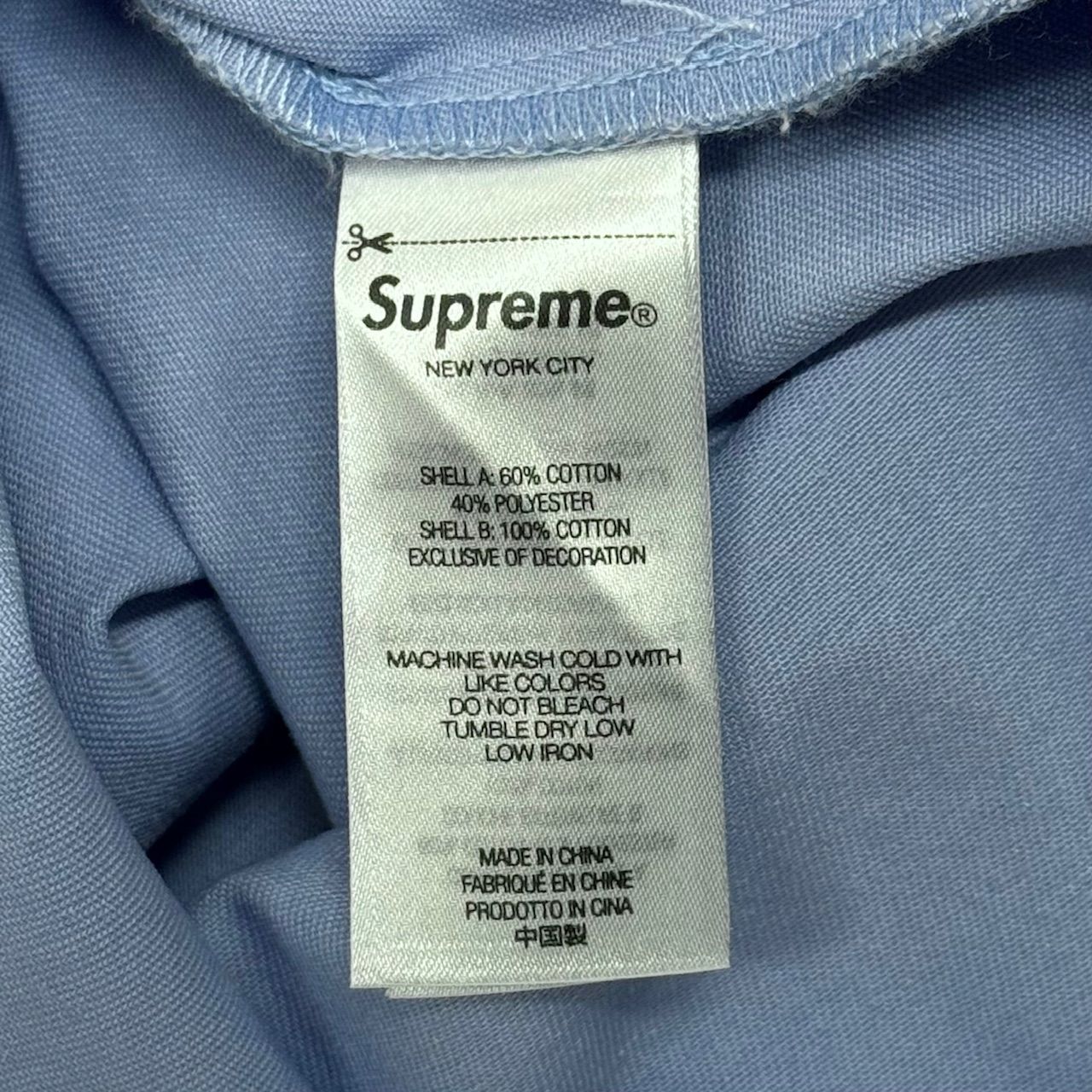 SUPREME シュプリーム 23AWサーマルレイヤード長袖ワークシャツ ブルー SUPREME シュプリーム 23AWサーマルレイヤード長袖ワークシャツ