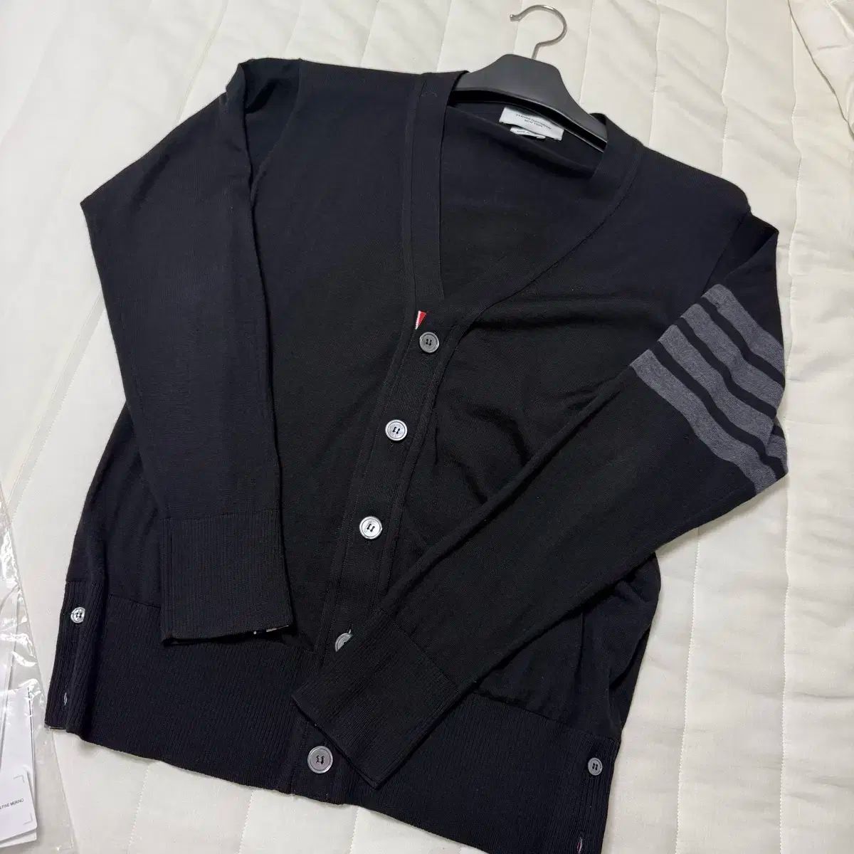 Thom Browne トム ブラウン メリノウール クラシック 黒 カーディガン 2 サイズ