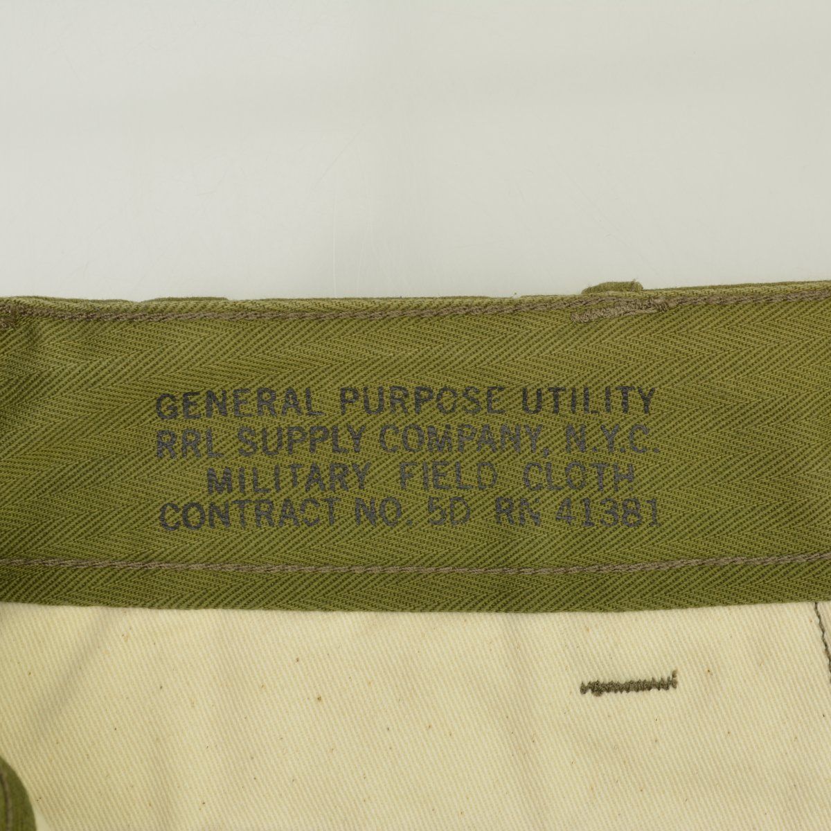 RRL/DOUBLERL】TROUSERS OFFICERS FIELD ヘリンボーンツイル  