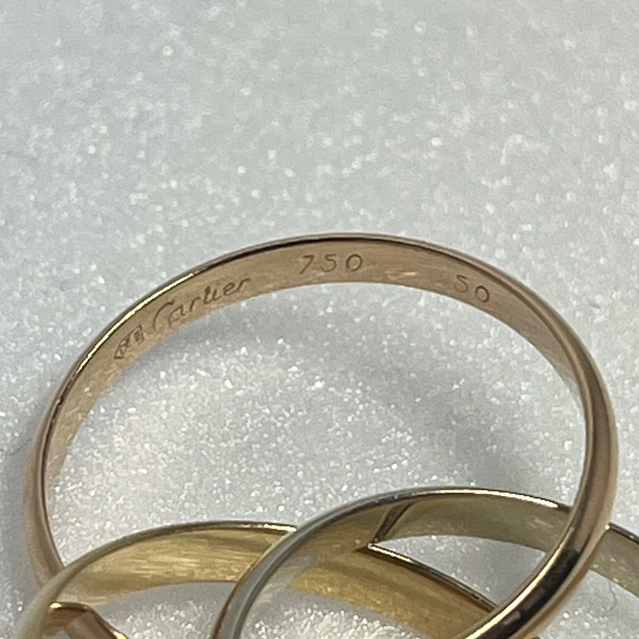 176E4608】750 カルティエ トリニティ リング ＃50