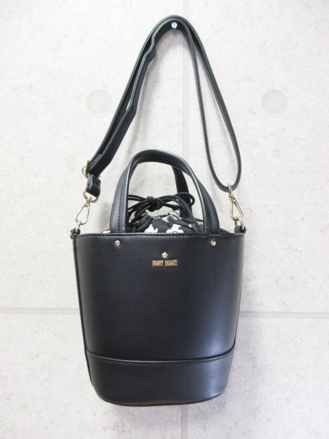 MARY QUANT マリークワント 2WAY ショルダーバッグ ハンドバッグ 巾着 