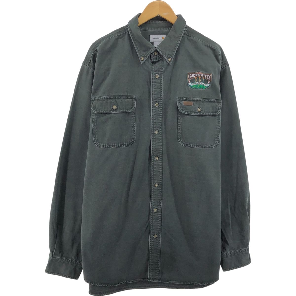 古着 カーハート Carhartt 長袖 ボタンダウン ワークシャツ メンズXL相当/eaa504510