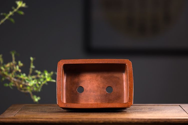 長方鉢 中国宜興 紫砂の鉢盆栽鉢 植木鉢 小品盆栽鉢 大品