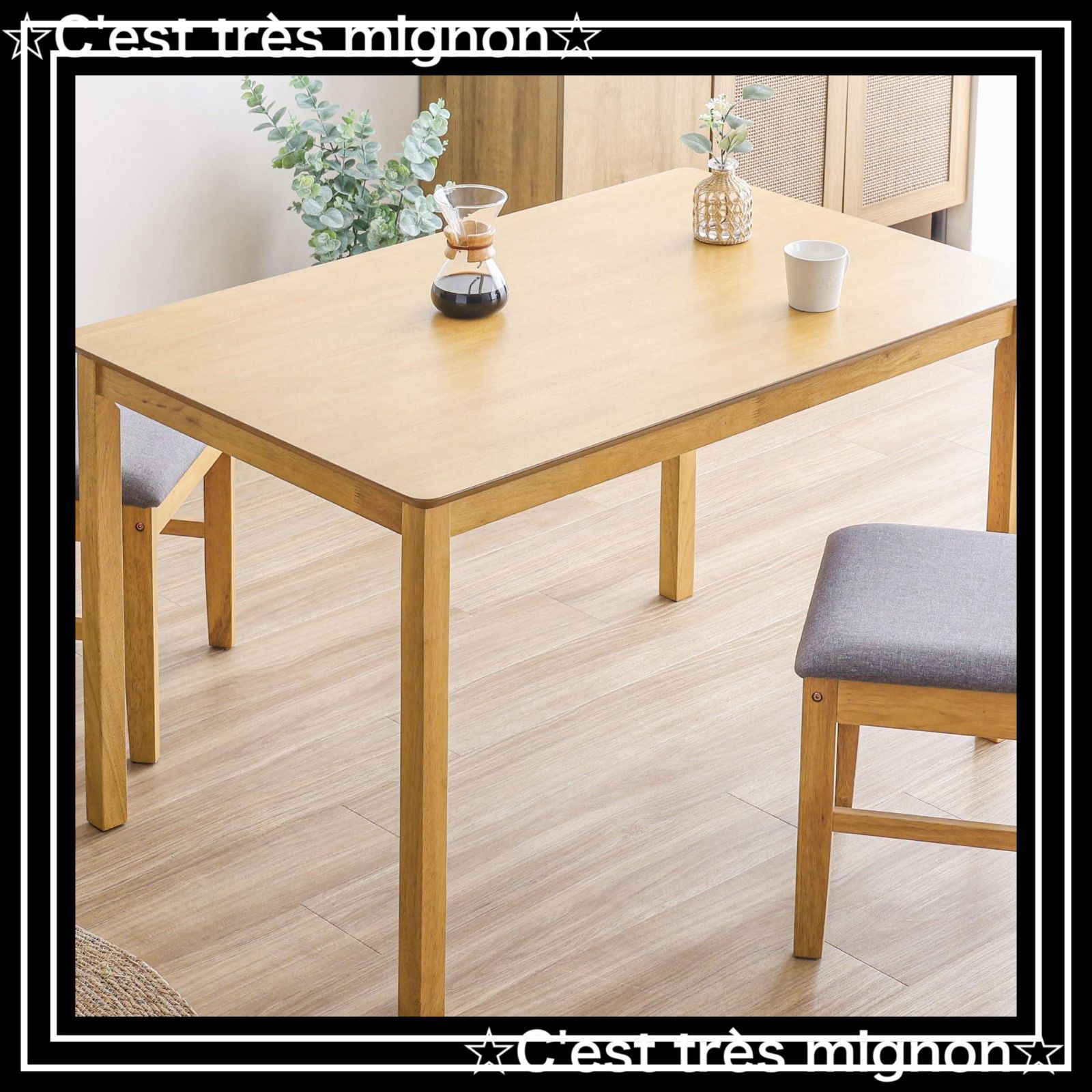 テーブルのみ 木製 dining table 幅120cm キッチンテーブルコンパクト 4人用 天然木 ナチュラル 4人 北欧 ダイニングテーブル 食卓 Sereno VENTOTA NA