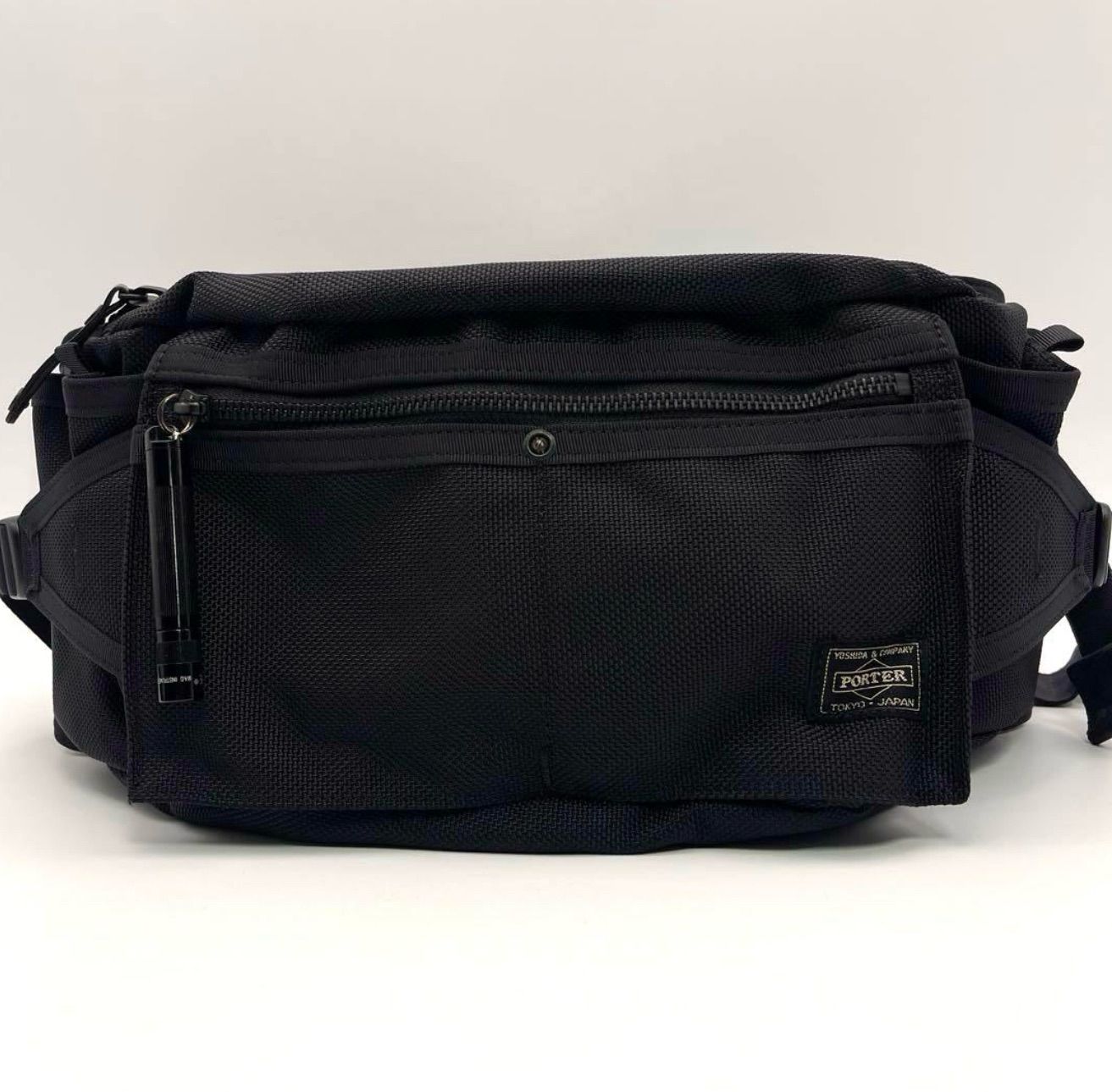 美品】PORTER HEAT ウエストバッグ L ブラック マグライト付属 316