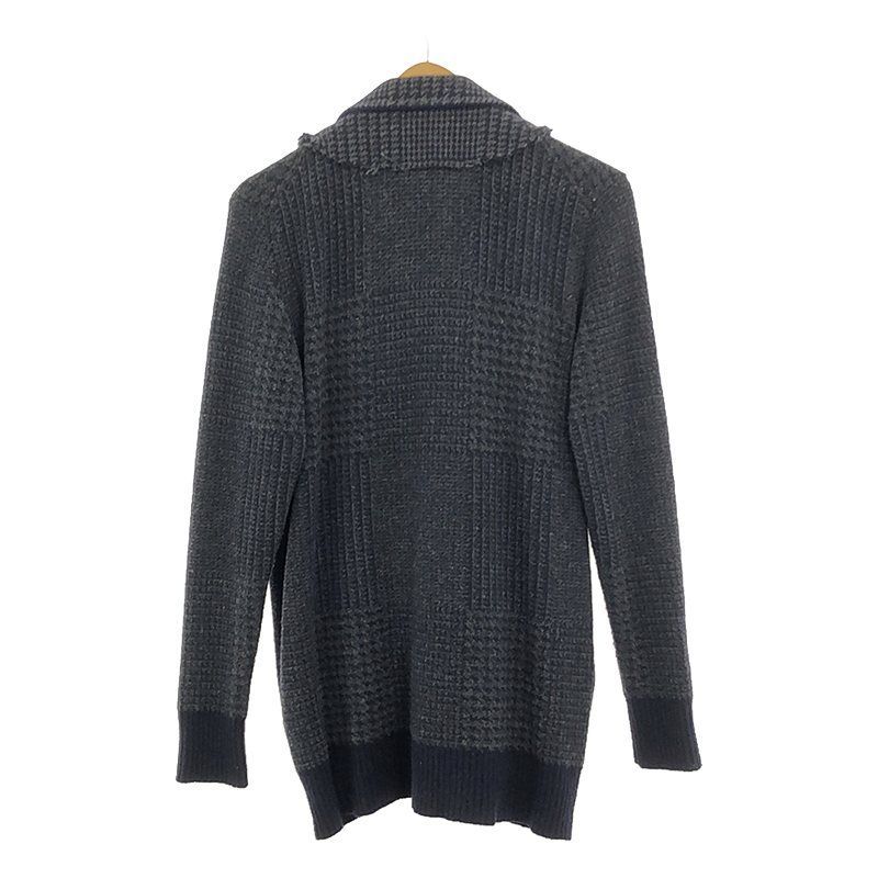 sacai ジャケット コート アウター ニット 異素材 ドッキング 千鳥