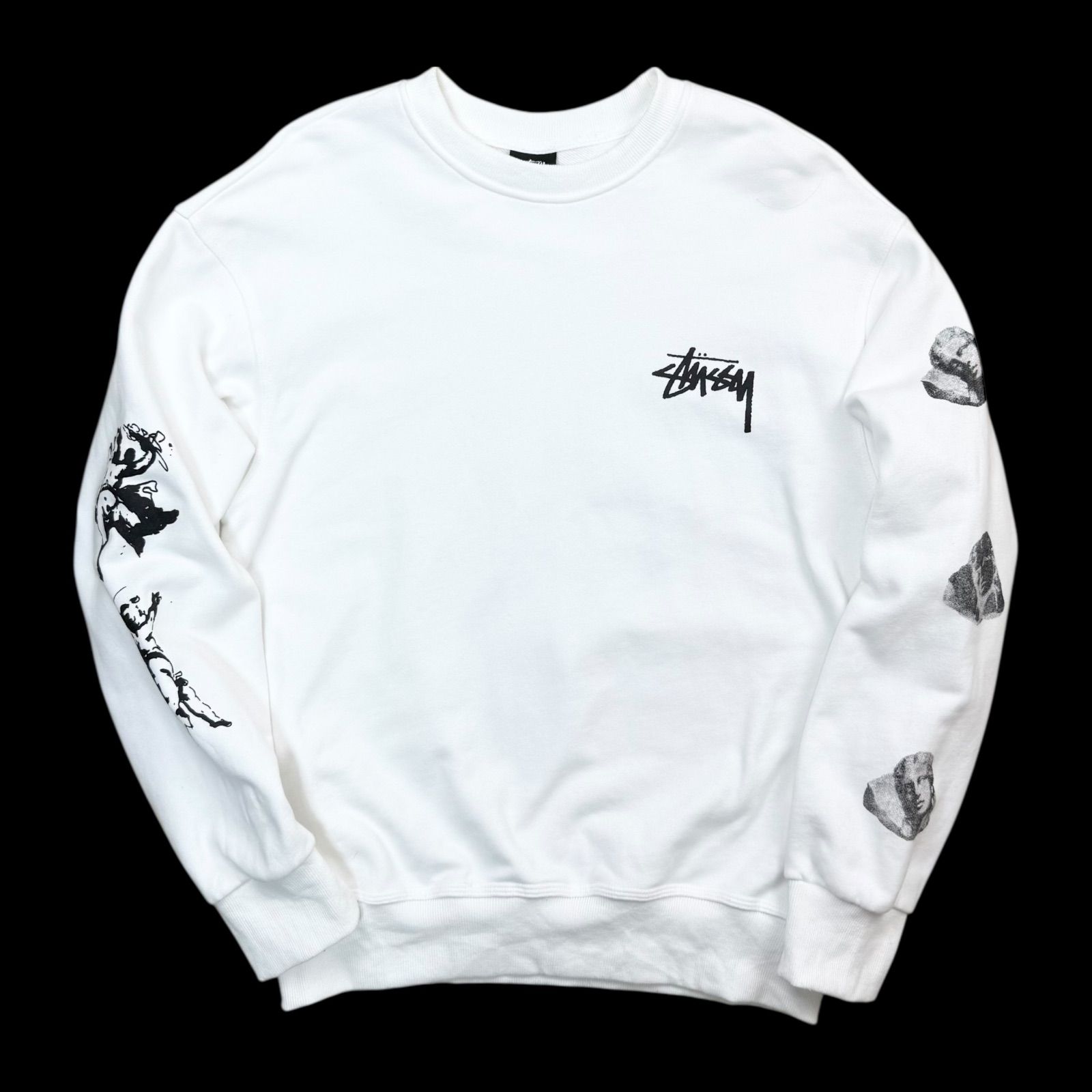 stussy オールドステューシー エンジェルグラフィックスウェットシャツ ホワイト 白