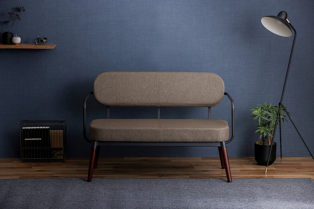 アイリスオーヤマ 2人掛け ソファ ブラウン MSS-2S IRIS OHYAMA