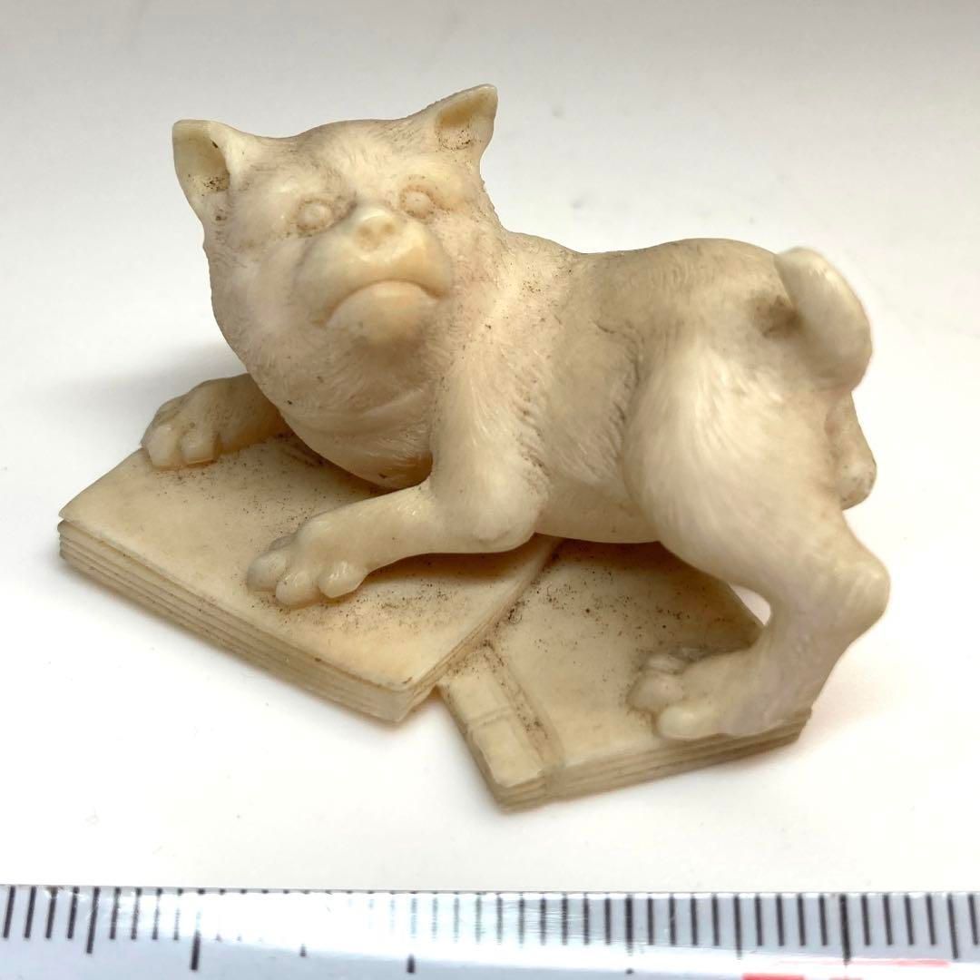 上彫 犬の根付 19g 幅4.5㎝ 本Y5-0616 トコチ