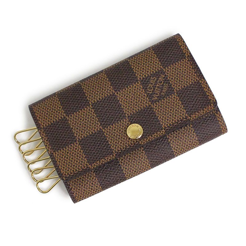 ルイ ヴィトン ミュルティクレ 6 キーケース ダミエ ブラウン 茶 ゴールド金具 N62630 LOUIS VUITTON