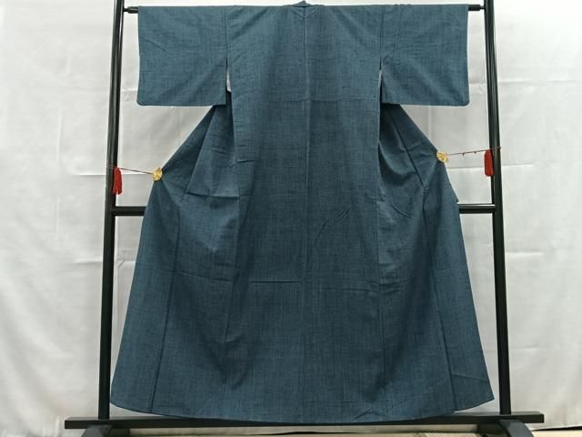 平和屋着物▽上質な紬 単衣 縞 正絹 逸品 AABB2435fy