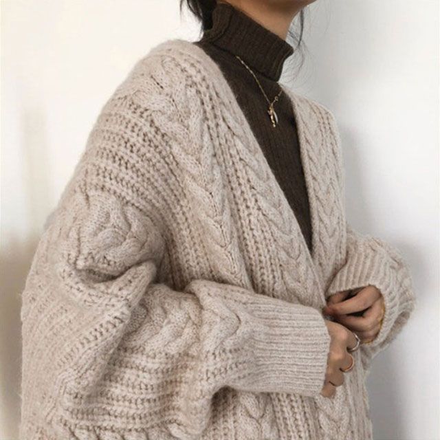 ZARA ケーブルニット ロングカーディガン コート ZARA ケーブルニット ロングカーディガン コート