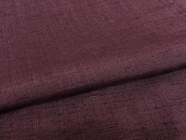 平和屋着物●上質な紬　色無地　紫鳶色　正絹　逸品　AAAY6587zg 平和屋着物○上質な紬 色無地 紫鳶色 正絹 逸品 AAAY6587zg 平和屋