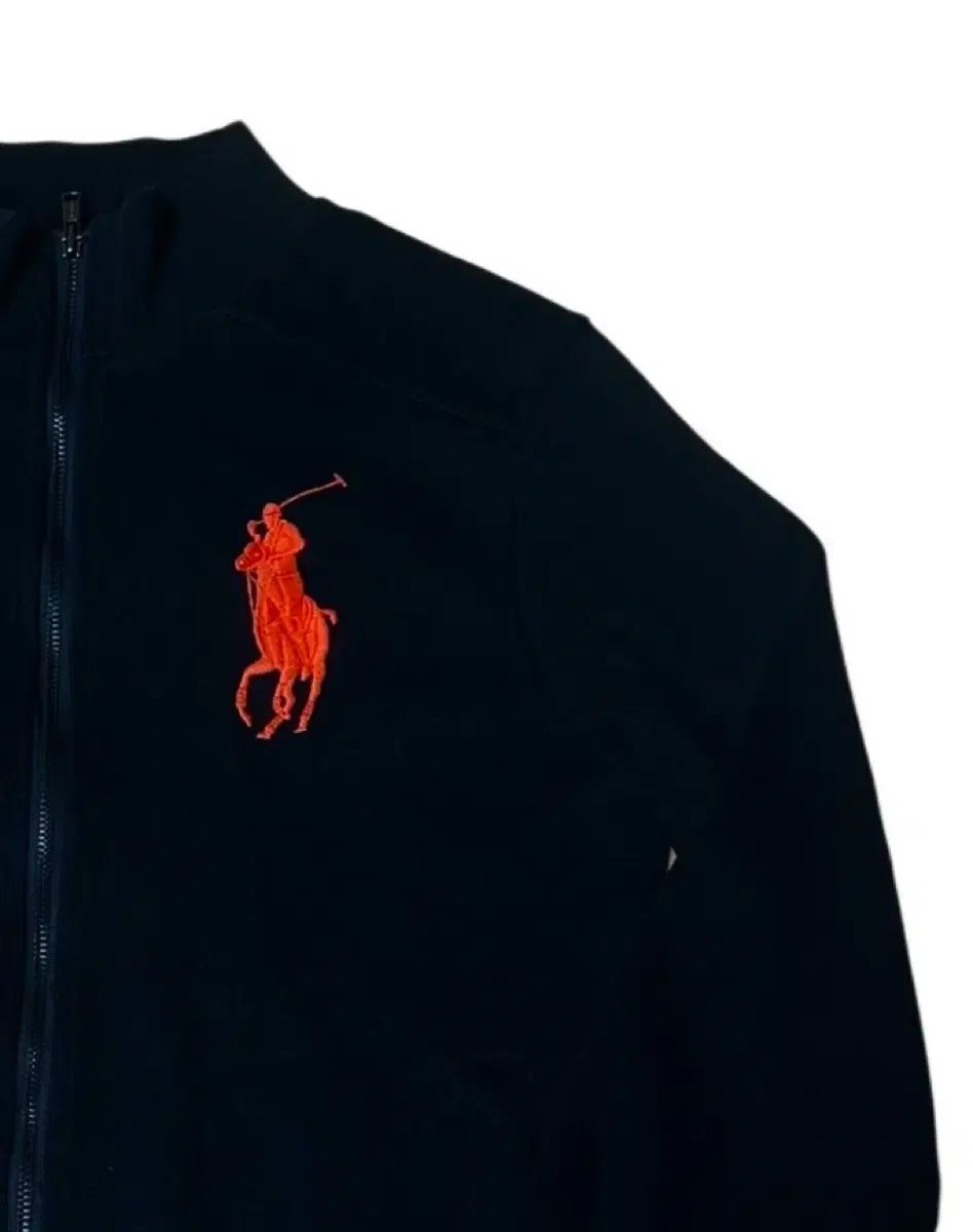 ポロ Ralph Lauren ラルフローレン USA ビッグポニーロゴ ブラックニットジップアップ M