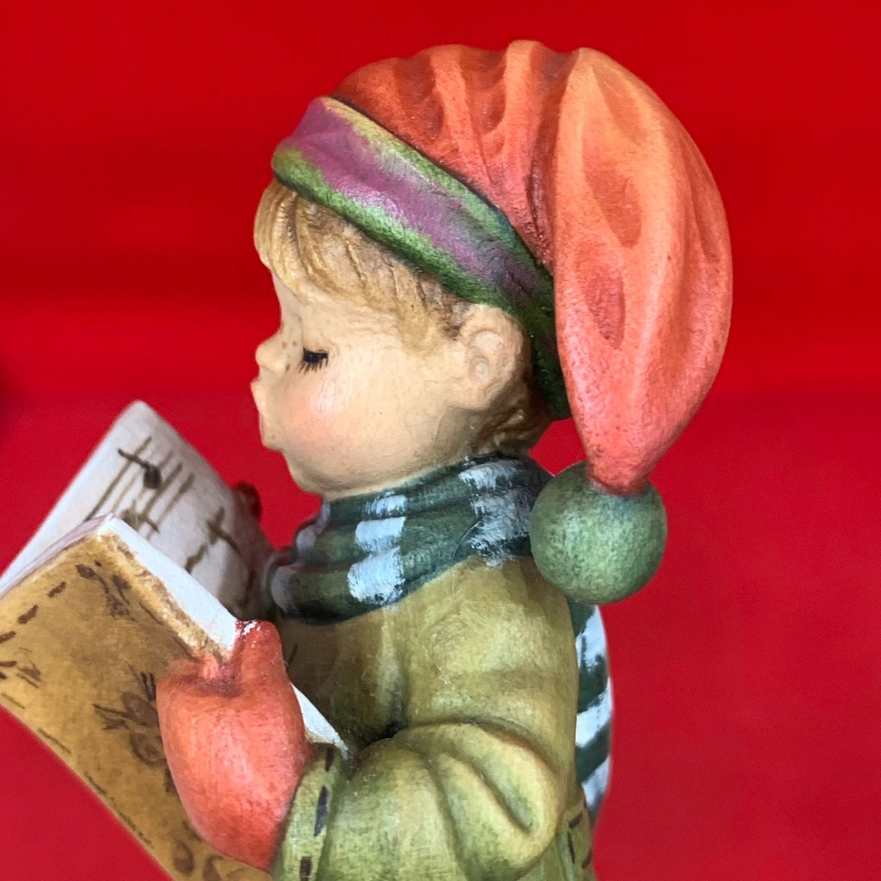 希少 アンリ人形 木彫り サラケイ Joy to tha world 10cm Anri