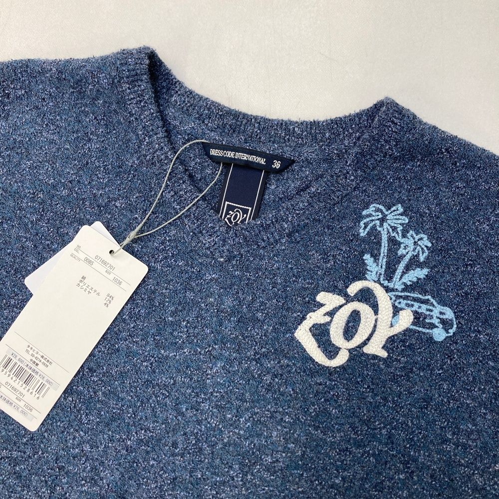 サイズ：36 ZOY ゾーイ カシミヤ混 長袖ニットセーター ブルー系