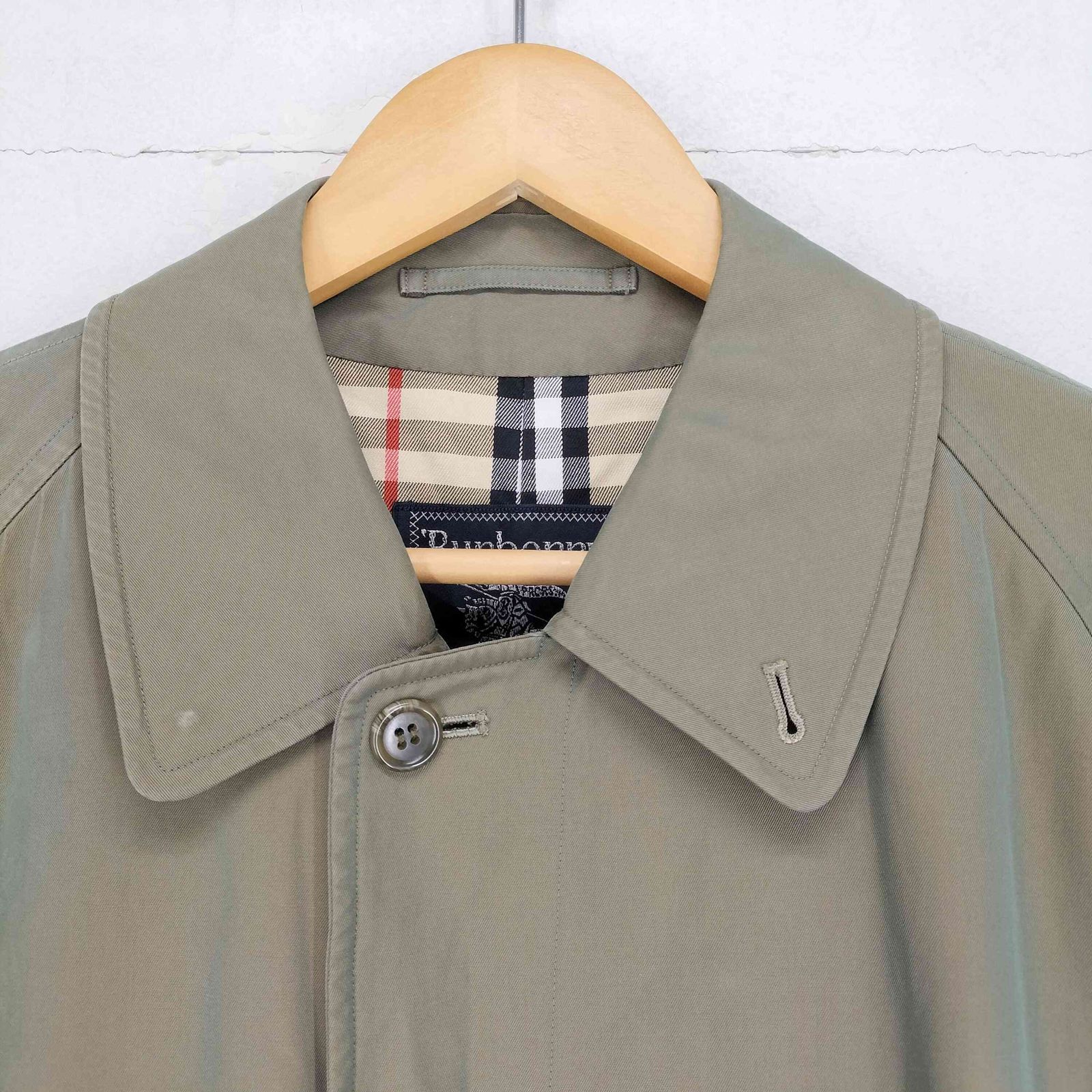 【Burberry】カシミヤ混 ウール ステンカラーコート 80s 英国製 Burberrysバーバリー PRORSUM ウール×カシミヤ