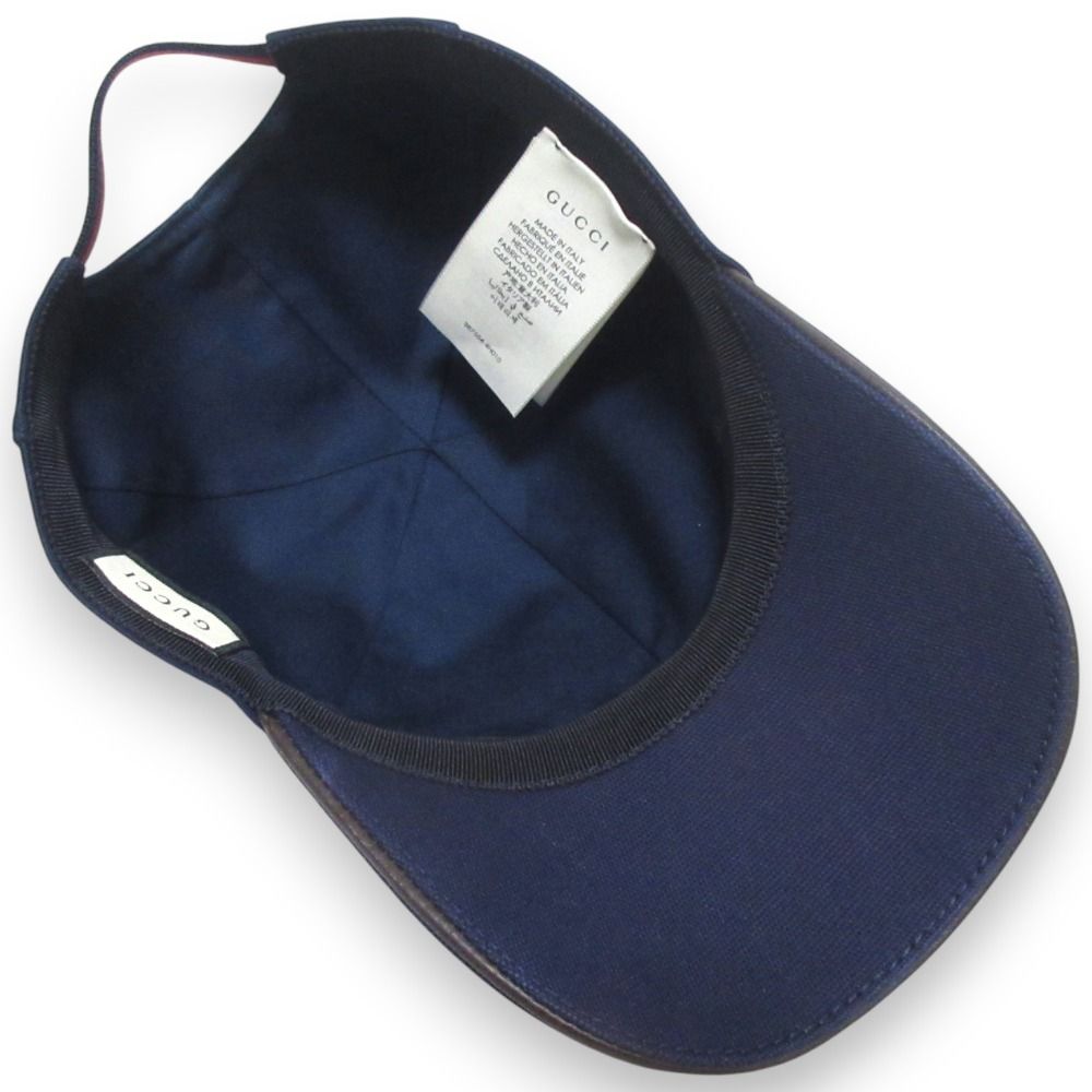 美品 GUCCI グッチ GGロゴ刺繍 ベースボールキャップ 帽子 M 58cm  