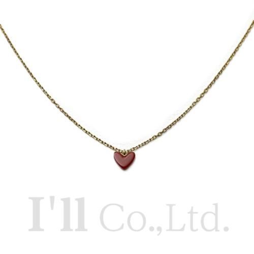 AHKAHアーカーティランハートネックレス18Kイエローゴールド樹脂加工石
