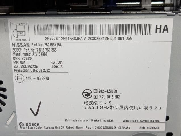 ナビモニター 259156XJ5A