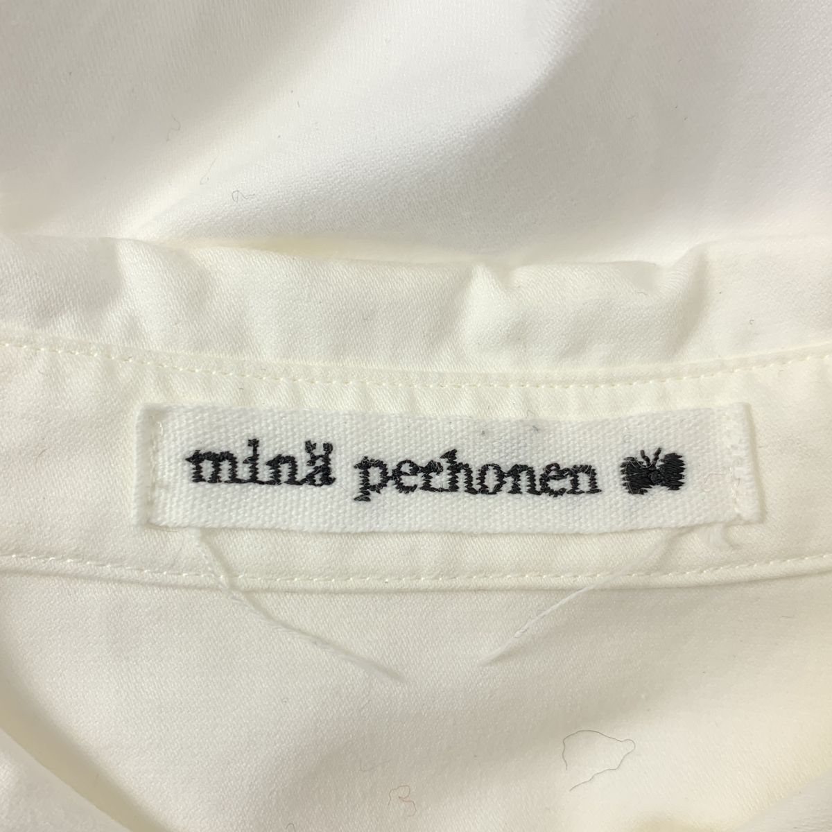 mina perhonen / ミナペルホネン | call コットン ラウンドカラー シャツ | 40 | ホワイト | レディース mina perhonen / ミナペルホネン | call コットン ラウンドカラー