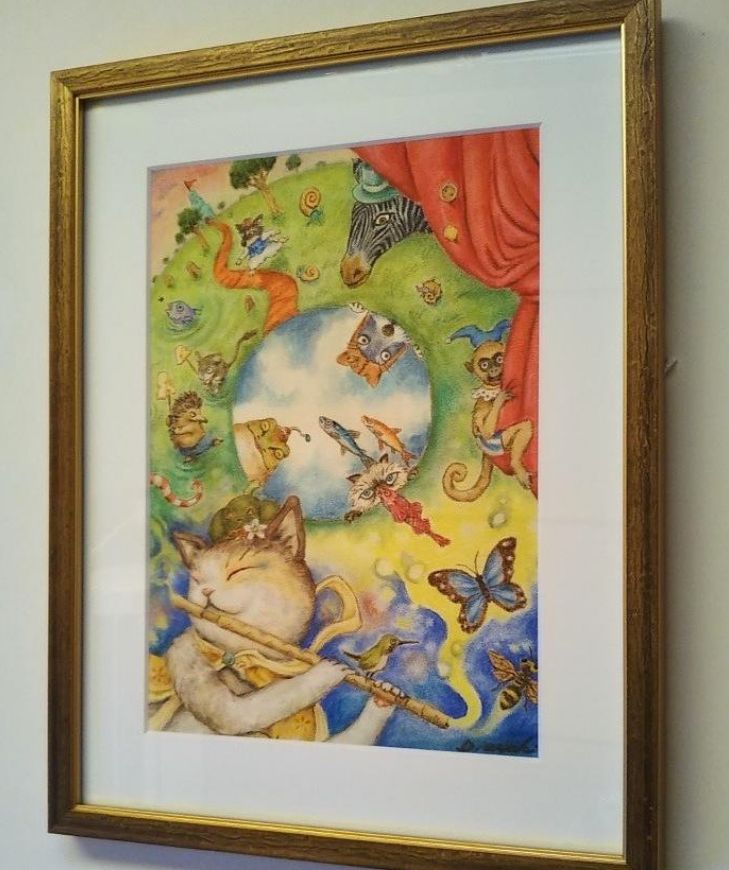 原画】『雑貨屋ナッツ』（チワワ 犬 パステル画 絵画） チワワ】うちの