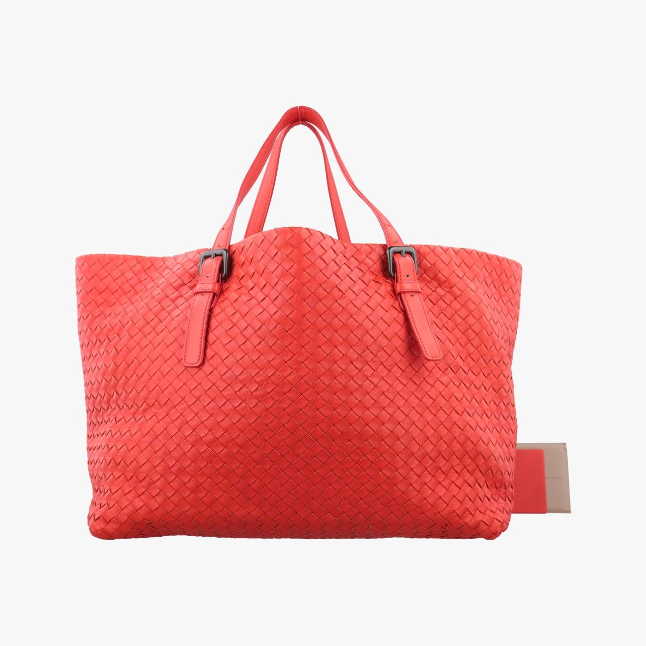 ボッテガヴェネタBottega Venetaセスタ イントレチャート オレンジ ラムスキン B00063140Y