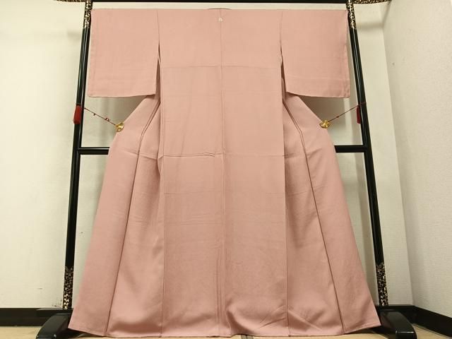 平和屋着物●上質な色無地 宍色 正絹 ♥ AABB7276ph