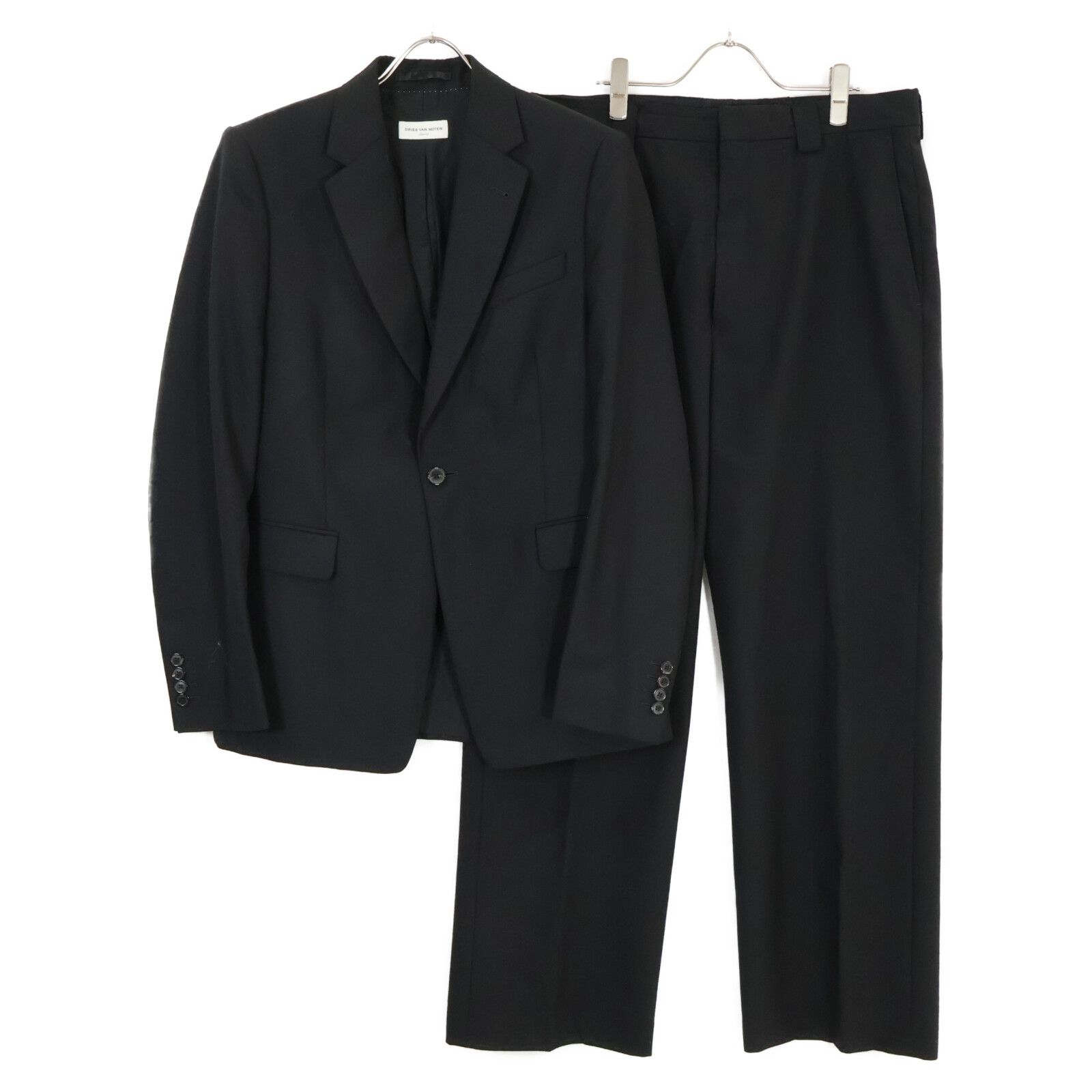 DRIES VAN NOTEN ドリスヴァンノッテン ブラック LOVAT生地 ウールセットアップ スーツ 50