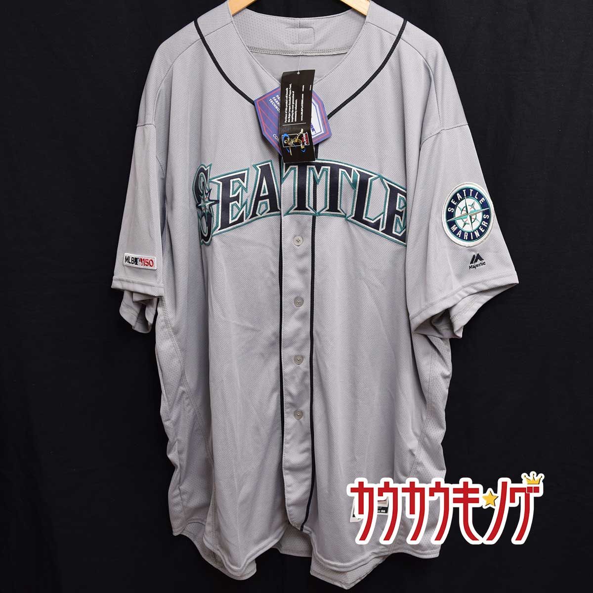 【未使用】マジェスティック シアトル・マリナーズ #51 イチロー オーセンティック ユニフォーム ビジター サイズ60  MLB150周年記念ワッペン付 野球 メジャーリーグ