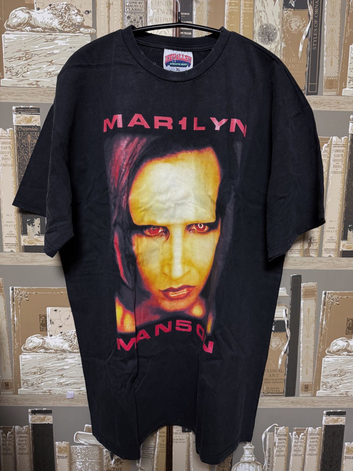 Marilyn Manson XL バンドT ｢BIGGER THAN SATAN｣ 褪せ黒 ビッグシルエット 未使用新品