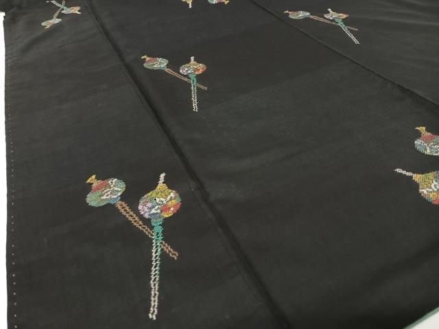 平和屋着物○上質な紬 間道 正絹 逸品 CAAW7691yc