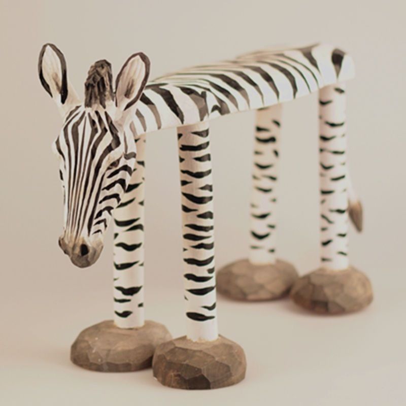 ハンドメイドスツール 木製 動物オブジェ玄関置物 インテリア