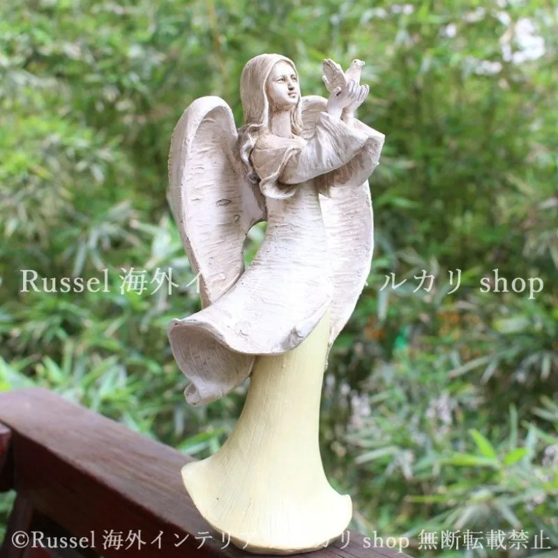 ガーデンオブジェ 鳥 インテリア雑貨 園芸用品 ガーデンオブジェ 天使