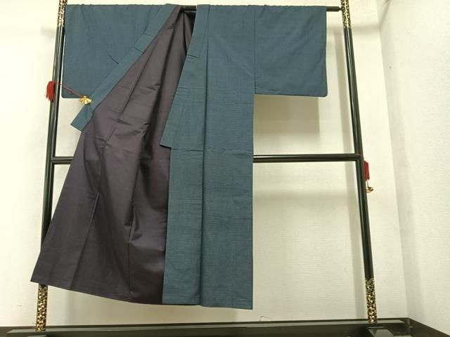 平和屋着物□男性 本場大島紬 アンサンブル 100亀甲 総詰め 正絹 逸品  