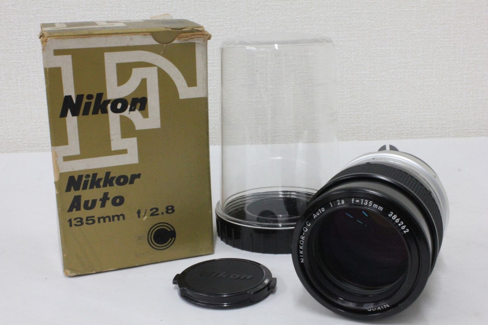 返品保証 元 き ニコン Nikon NIKKOR-Q.C Auto 135mm F2.8 ケース付き レンズ e2953