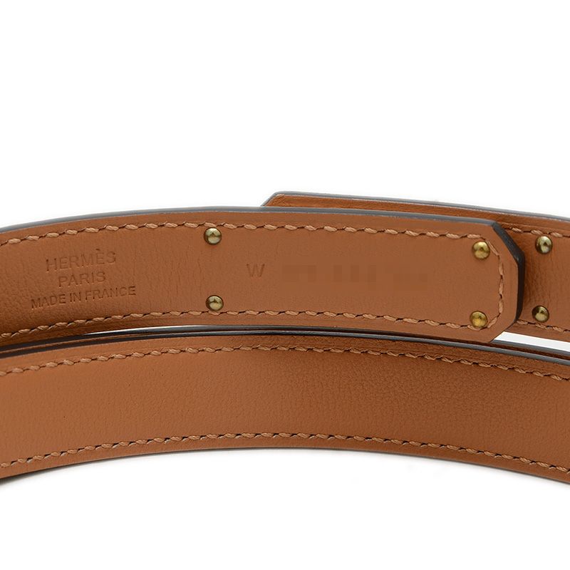 エルサ　HERMES　ケリーベルト　エトゥープ×ローズゴールド金具　W刻印 エルメス ケリーベルト エプソン エトゥープ ローズゴールド金具