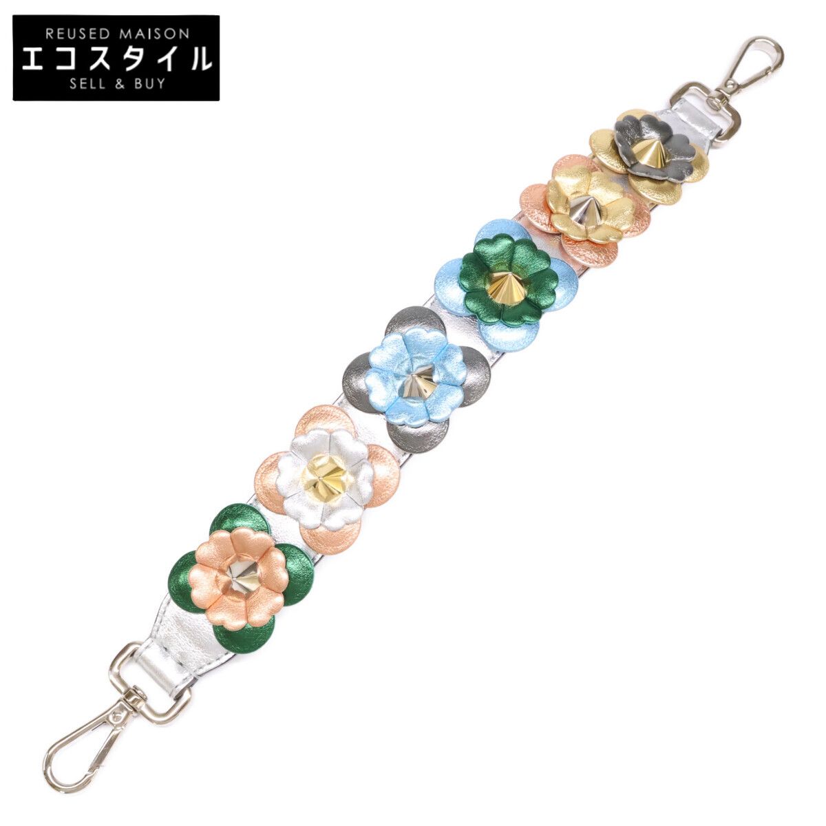 FENDI フェンディ 8AV105 MINI STRAP YOU ミニ ストラップ ユー フラワー|スパイクスタッズ ショルダーストラップ