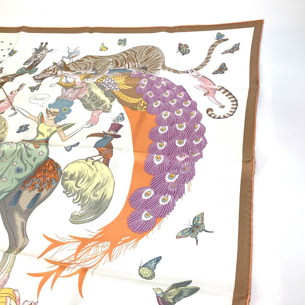 エルメス カレ90 Hermes story スカーフ シルク ホワイト - メルカリ