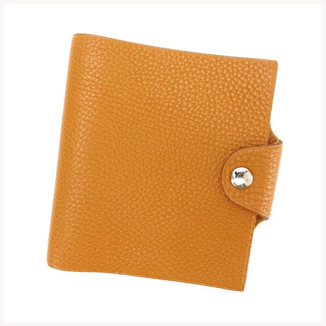 エルメス HERMES 手帳カバー ユリスミニ アジェンダ ライトブラウン×シルバー レディース