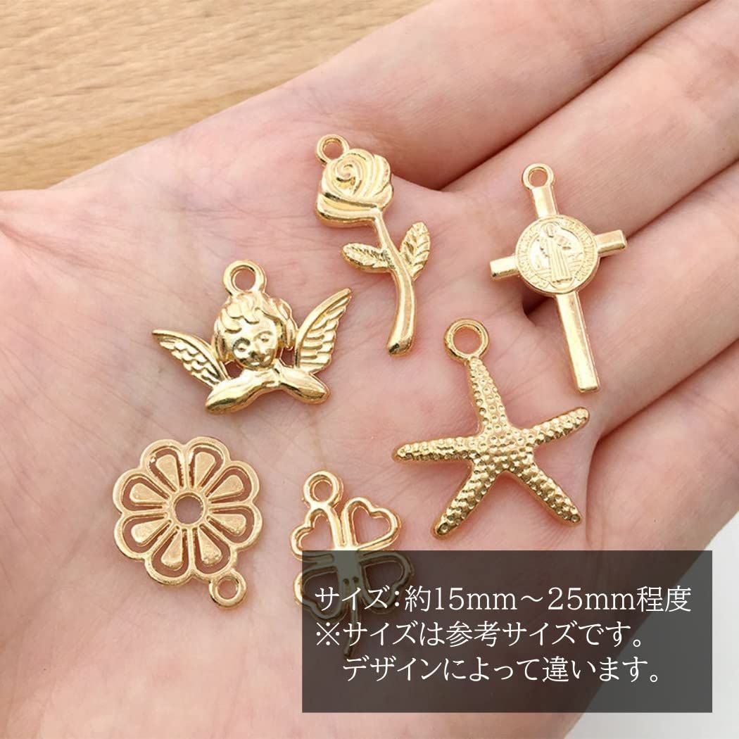 【在庫わずか】100個入り KCゴールド アクセサリーパーツ ペンダントトップ DIY パーツ チャーム 手作りアクセサリー [HappyHome]